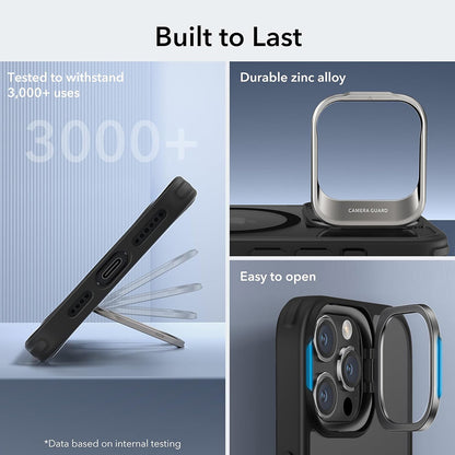 MagSafe deksel for Apple iPhone 15 Pro Max, ESR, Classic Hybrid Kickstand, Svart Transparent