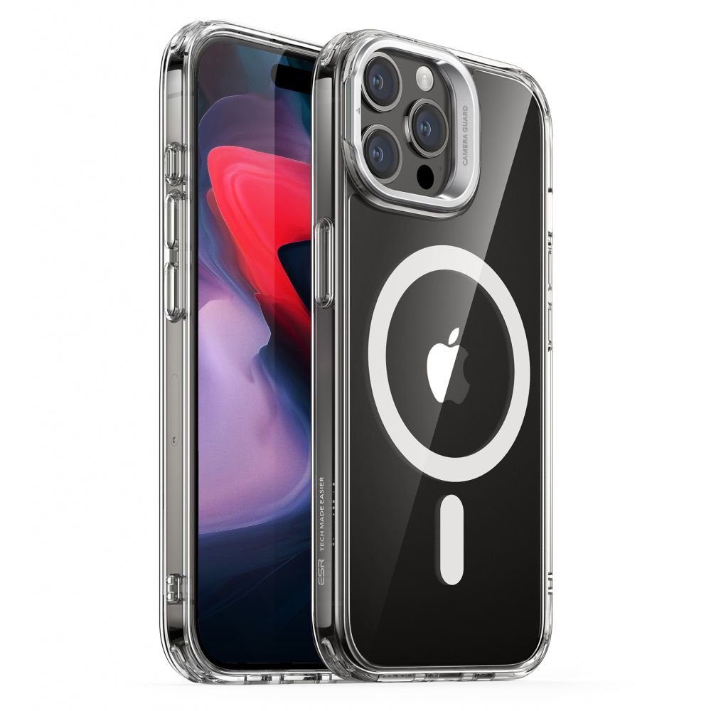 MagSafe-deksel for Apple iPhone 15 Pro Max, ESR, Classic Hybrid Kickstand, Transparent