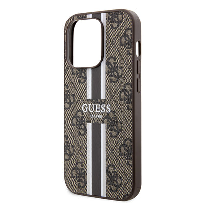 MagSafe-deksel for Apple iPhone 15 Pro Max, Guess, 4G Printed Stripes, Brun