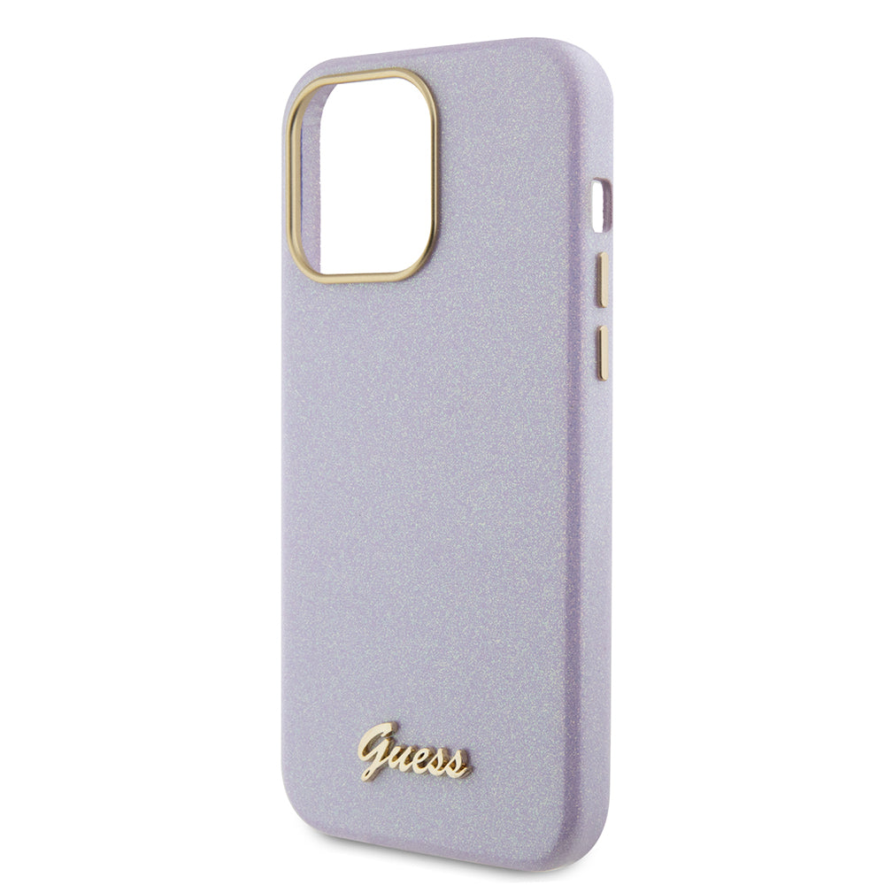 MagSafe-deksel for Apple iPhone 15 Pro Max, Guess, Glitter Full Wrapped, Lilla GUHCP15XPGMCSL