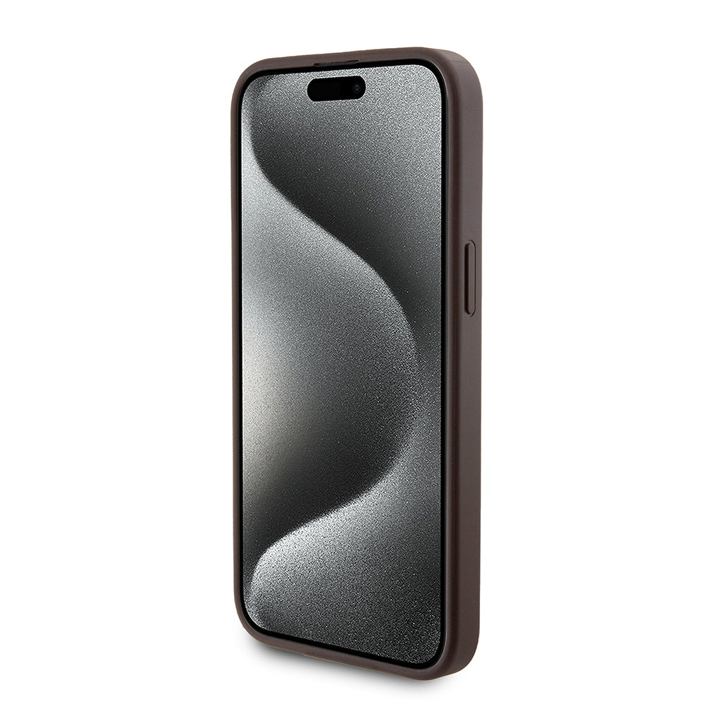 MagSafe-deksel for Apple iPhone 15 Pro Max, Guess, Powerbank 4G Metal Logo, Brun