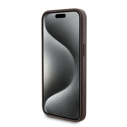 MagSafe-deksel for Apple iPhone 15 Pro Max, Guess, Powerbank 4G Metal Logo, Brun