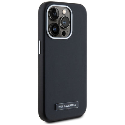 MagSafe-deksel for Apple iPhone 15 Pro Max, Karl Lagerfeld, FW Metal Plate, Svart
