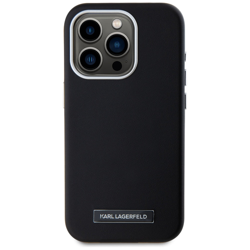 MagSafe-deksel for Apple iPhone 15 Pro Max, Karl Lagerfeld, FW Metal Plate, Svart