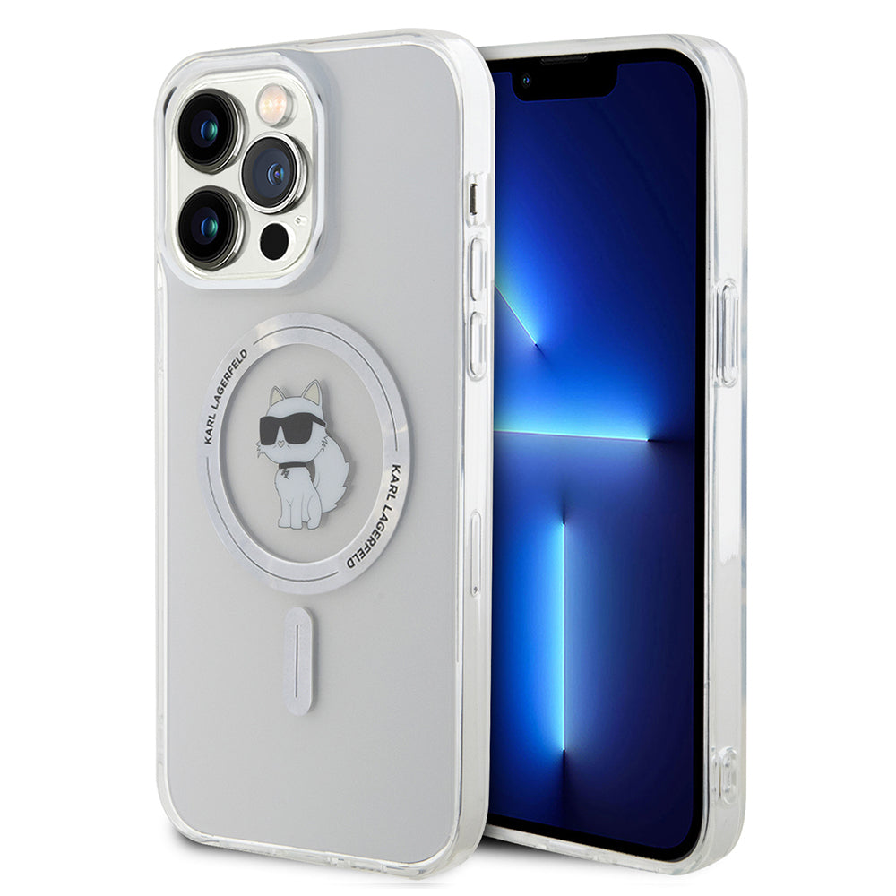 MagSafe-deksel for Apple iPhone 15 Pro Max, Karl Lagerfeld, IML Choupette, Gjennomsiktig