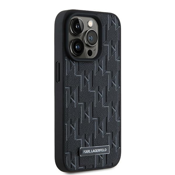 MagSafe-deksel for Apple iPhone 15 Pro Max, Karl Lagerfeld, Monogram Metal Logo, Svart