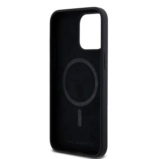 MagSafe-deksel for Apple iPhone 15 Pro Max, Karl Lagerfeld, Silicone Choupette's Head, Svart