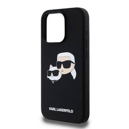 MagSafe-deksel for Apple iPhone 15 Pro Max, Karl Lagerfeld, Silicone Karl & Choupette, Svart