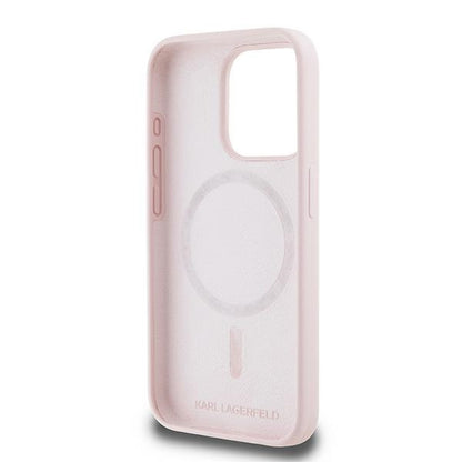 MagSafe-deksel for Apple iPhone 15 Pro Max, Karl Lagerfeld, Silicone Karl & Choupette, Rosa