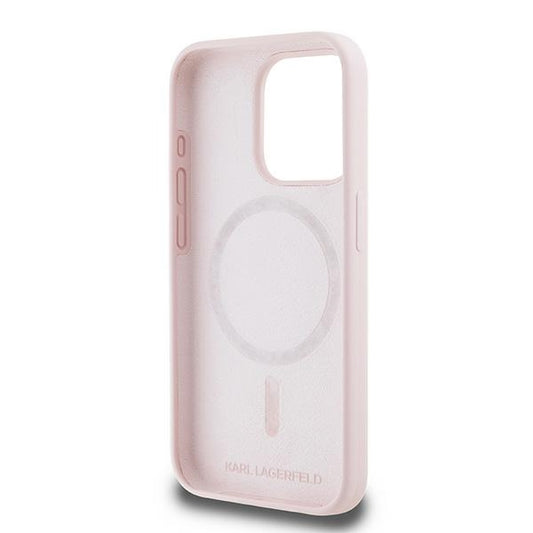 MagSafe-deksel for Apple iPhone 15 Pro Max, Karl Lagerfeld, Silicone Karl & Choupette, Rosa