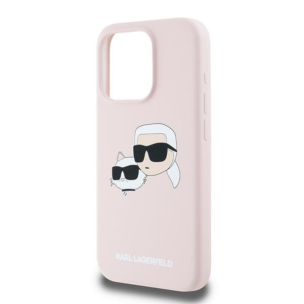 MagSafe-deksel for Apple iPhone 15 Pro Max, Karl Lagerfeld, Silicone Karl & Choupette, Rosa