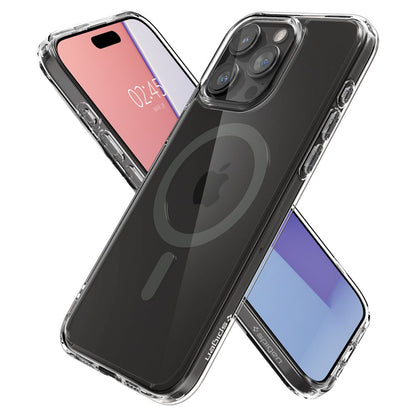 MagSafe-deksel for Apple iPhone 15 Pro Max, Spigen, Ultra Hybrid Carbon, Gjennomsiktig