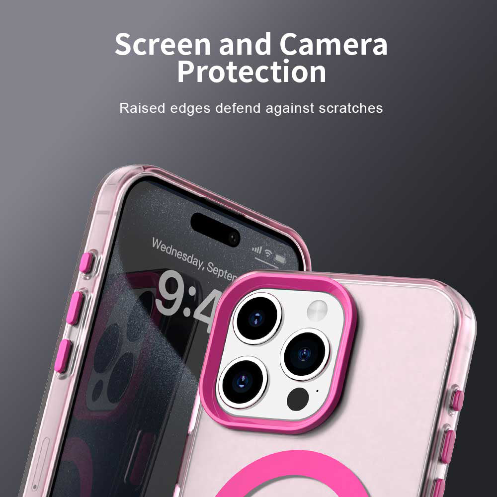 MagSafe-deksel for Apple iPhone 15 Pro Max, Techsuit, CandyCase, Rosa