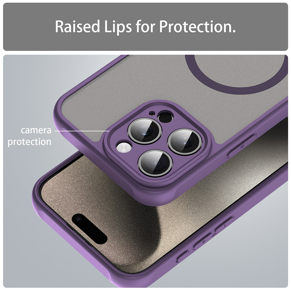 MagSafe-deksel for Apple iPhone 15 Pro Max, Techsuit, HaloFrost II, Lilla