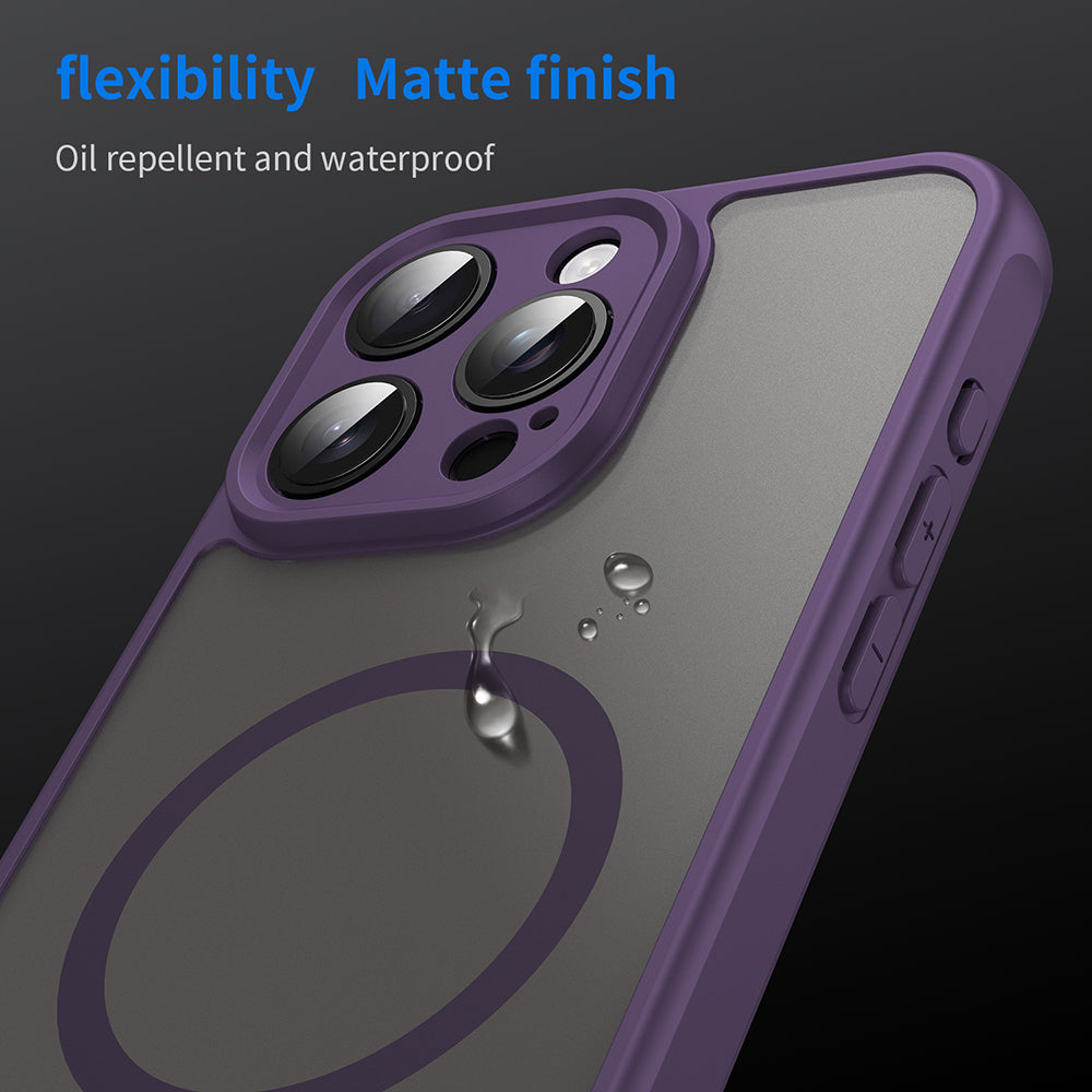 MagSafe-deksel for Apple iPhone 15 Pro Max, Techsuit, HaloFrost II, Lilla