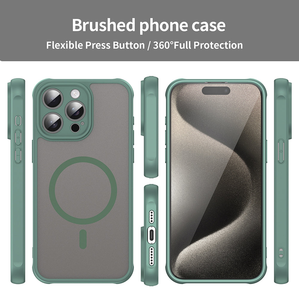 MagSafe-deksel for Apple iPhone 15 Pro Max, Techsuit, HaloFrost II, Grønn