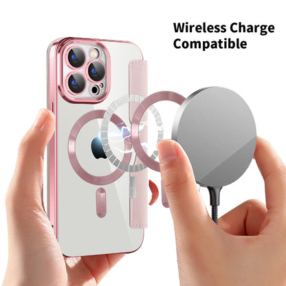 MagSafe-deksel for Apple iPhone 15 Pro Max, Techsuit, SmartMag Book, Rosa
