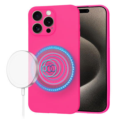 MagSafe-deksel for Apple iPhone 15 Pro Max, Techsuit, SoftFlex, Mørk Rosa