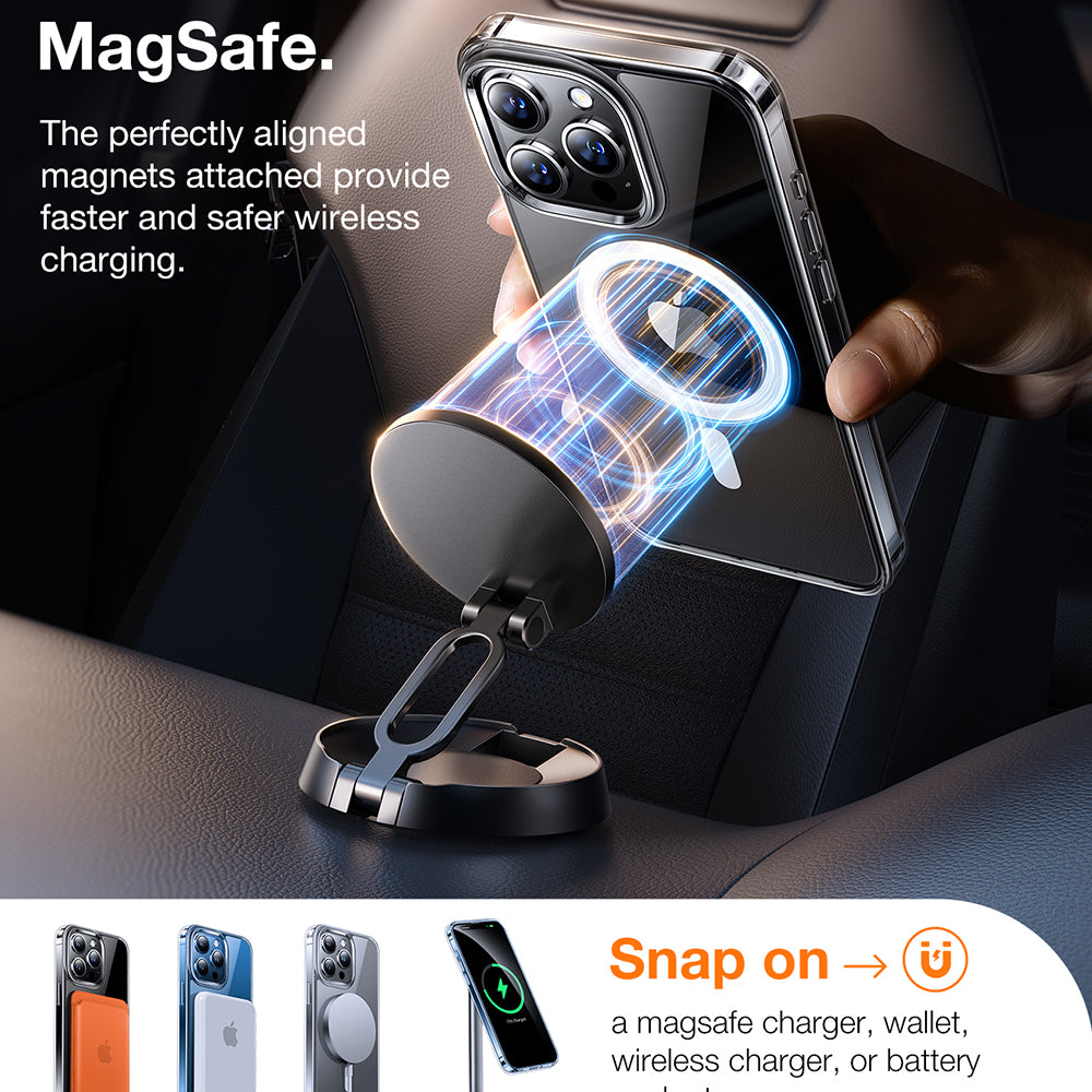 MagSafe deksel for Apple iPhone 15 Pro Max, Torras, Diamond, Gjennomsiktig
