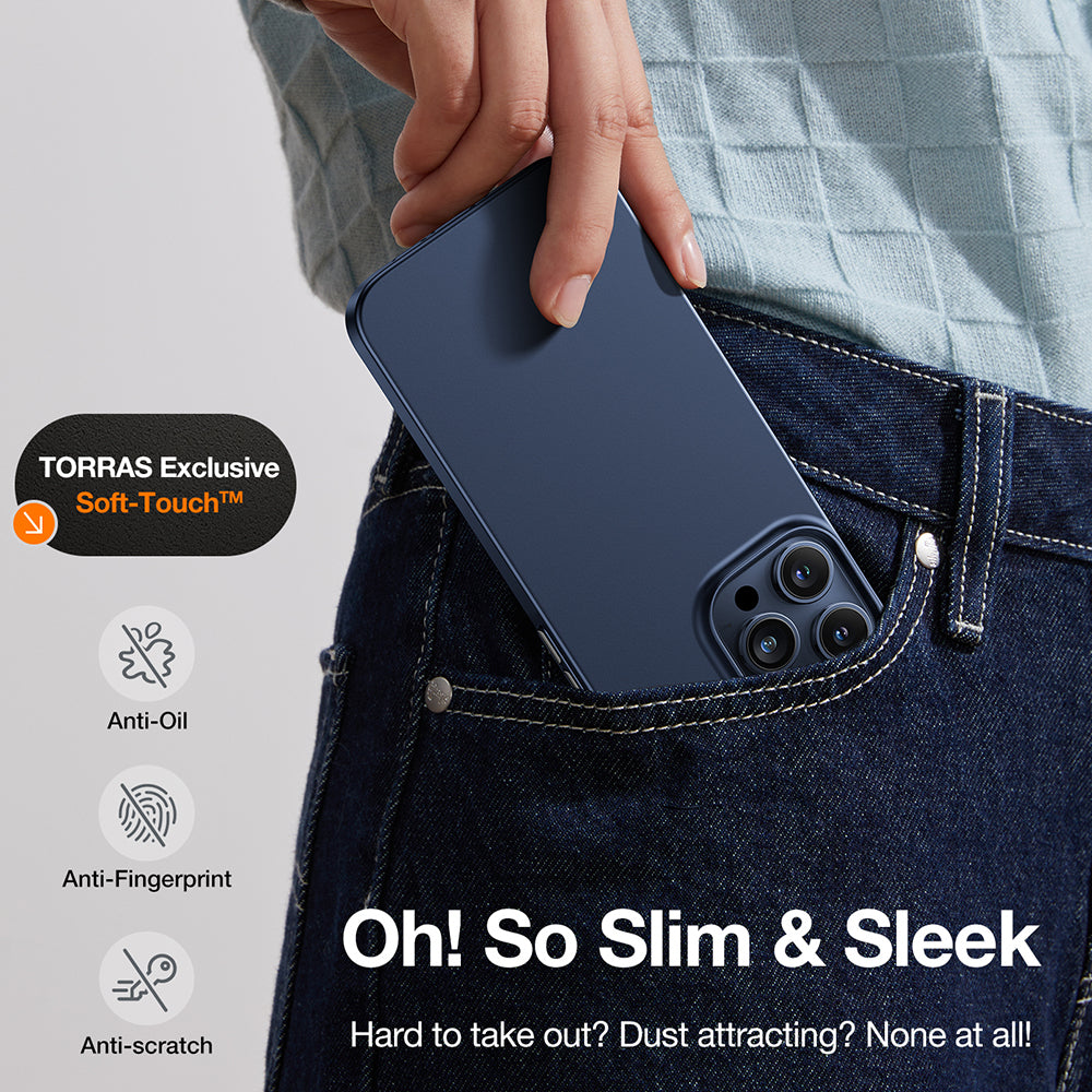 MagSafe-deksel for Apple iPhone 15 Pro Max, Torras, OriginFit, Marineblå