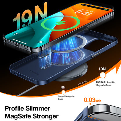 MagSafe-deksel for Apple iPhone 15 Pro Max, Torras, OriginFit, Marineblå