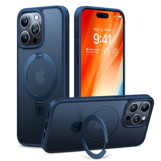 MagSafe-deksel for Apple iPhone 15 Pro Max, Torras, Ostand, Marineblå