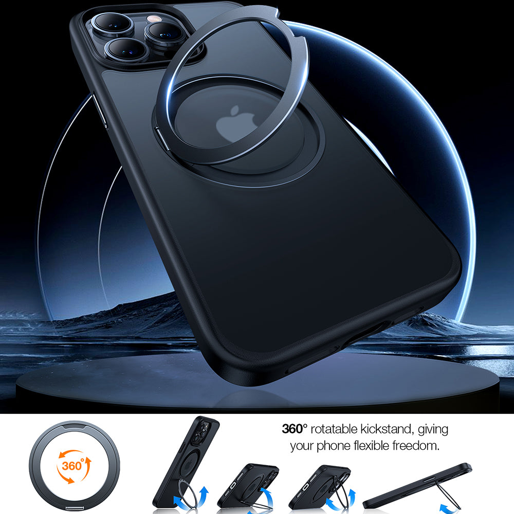 MagSafe-deksel for Apple iPhone 15 Pro Max, Torras, Ostand Pro, Svart