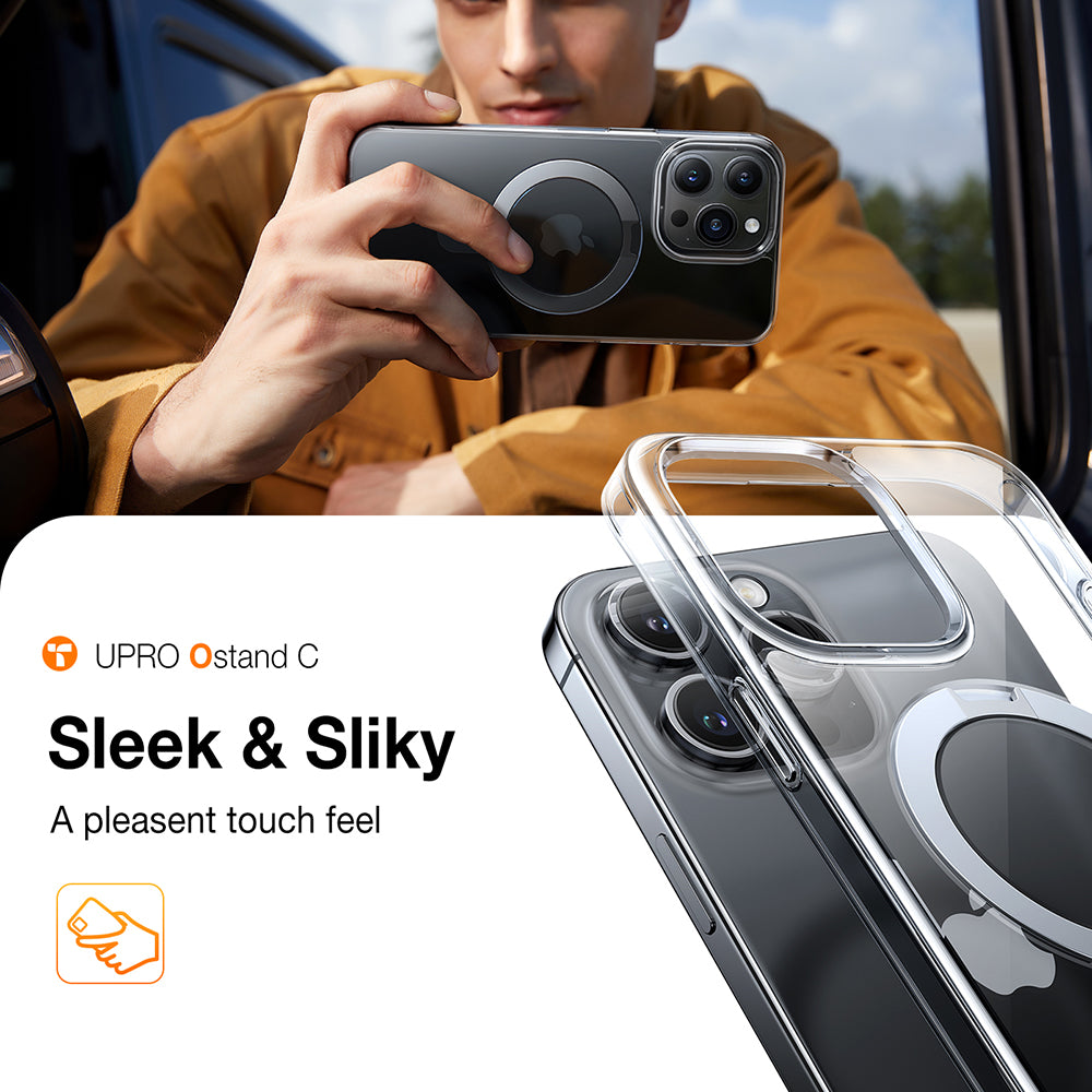 MagSafe-deksel for Apple iPhone 15 Pro Max, Torras, Ostand, Transparent