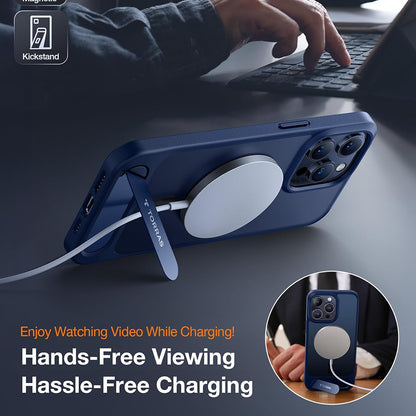 MagSafe-deksel for Apple iPhone 15 Pro Max, Torras, Pstand, Marineblå