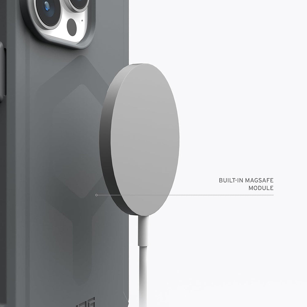 MagSafe-deksel for Apple iPhone 15 Pro Max, Urban Armor Gear, Essential Armor, Sølv