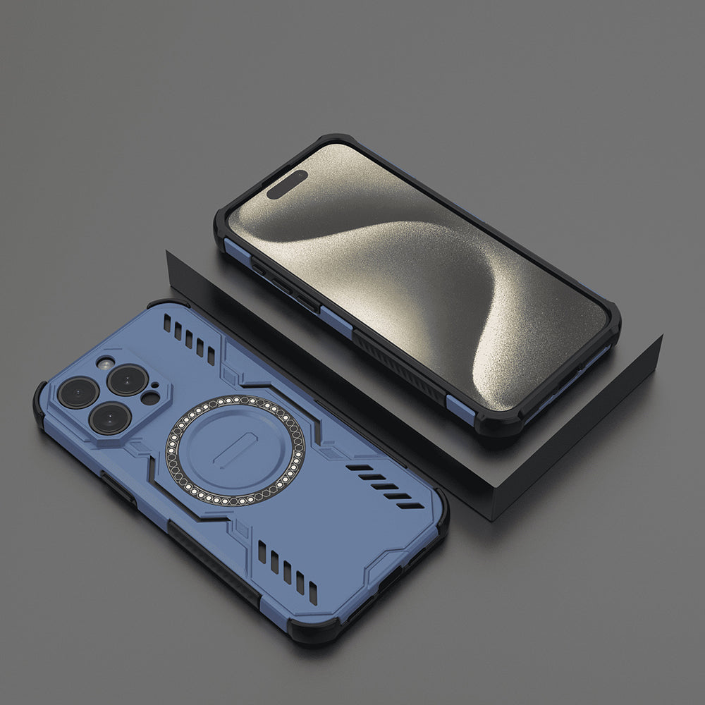 MagSafe-deksel for Apple iPhone 15 Pro, Techsuit, ArmorMag, Blå