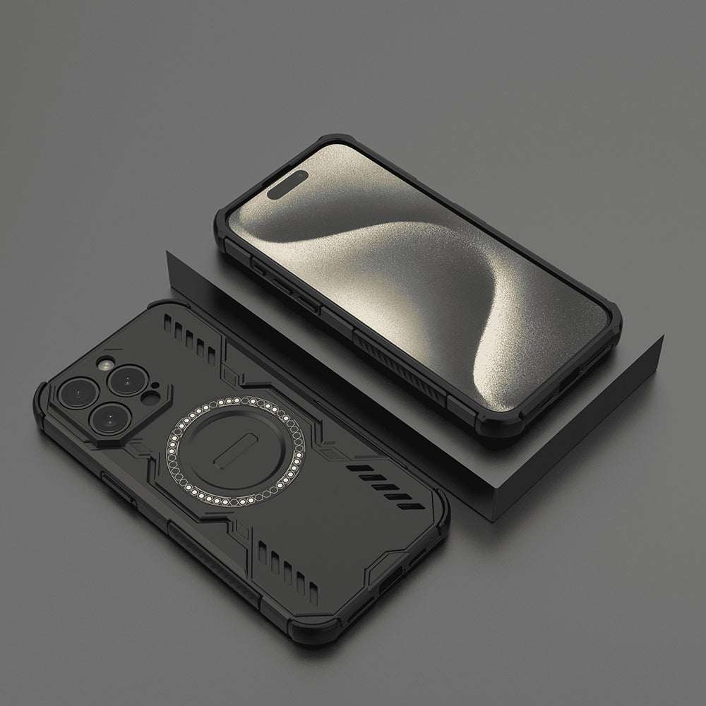 MagSafe-deksel for Apple iPhone 15 Pro, Techsuit, ArmorMag, svart