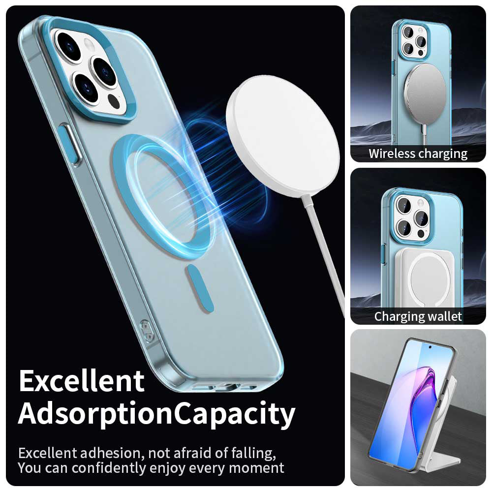 MagSafe-deksel for Apple iPhone 15 Pro, Techsuit, CandyCase, Blå
