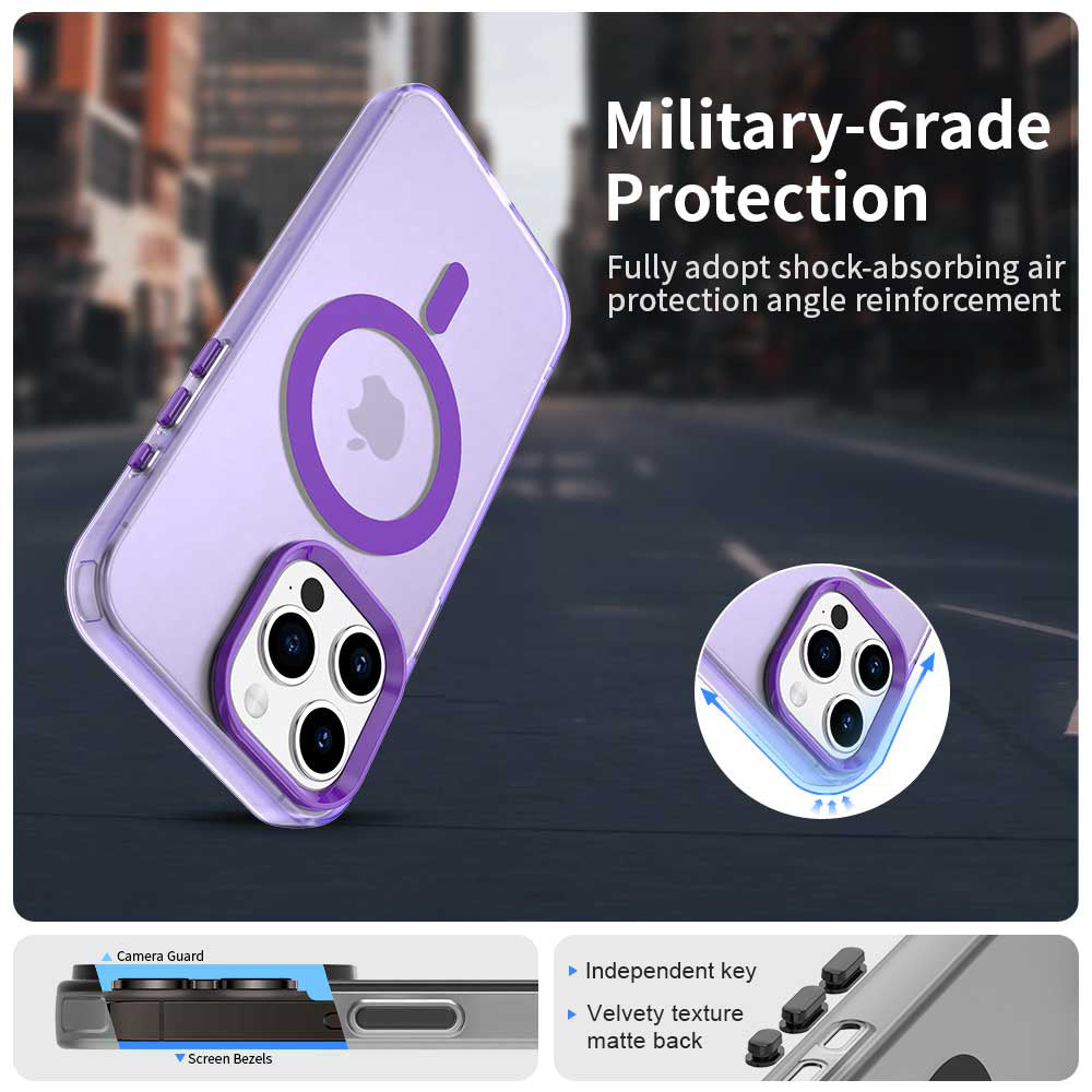 MagSafe-deksel for Apple iPhone 15 Pro, Techsuit, CandyCase, Lilla