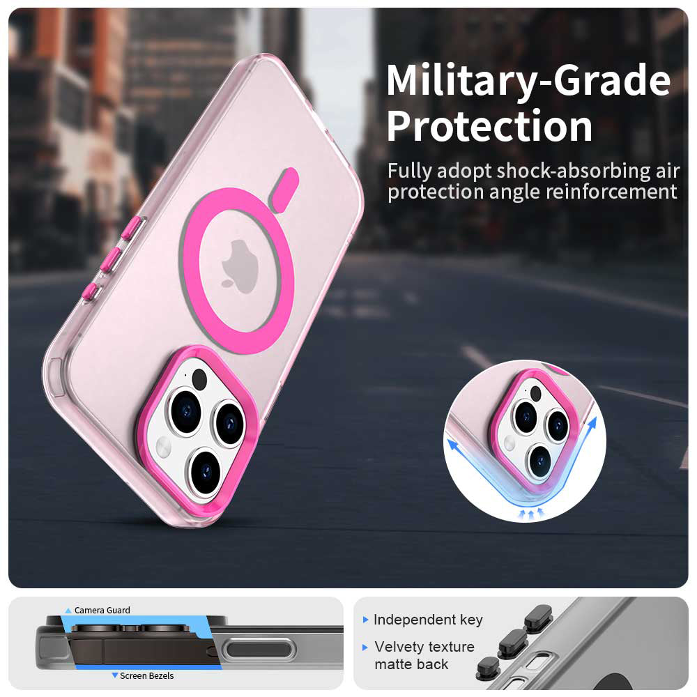 MagSafe-deksel for Apple iPhone 15 Pro, Techsuit, CandyCase, Rosa