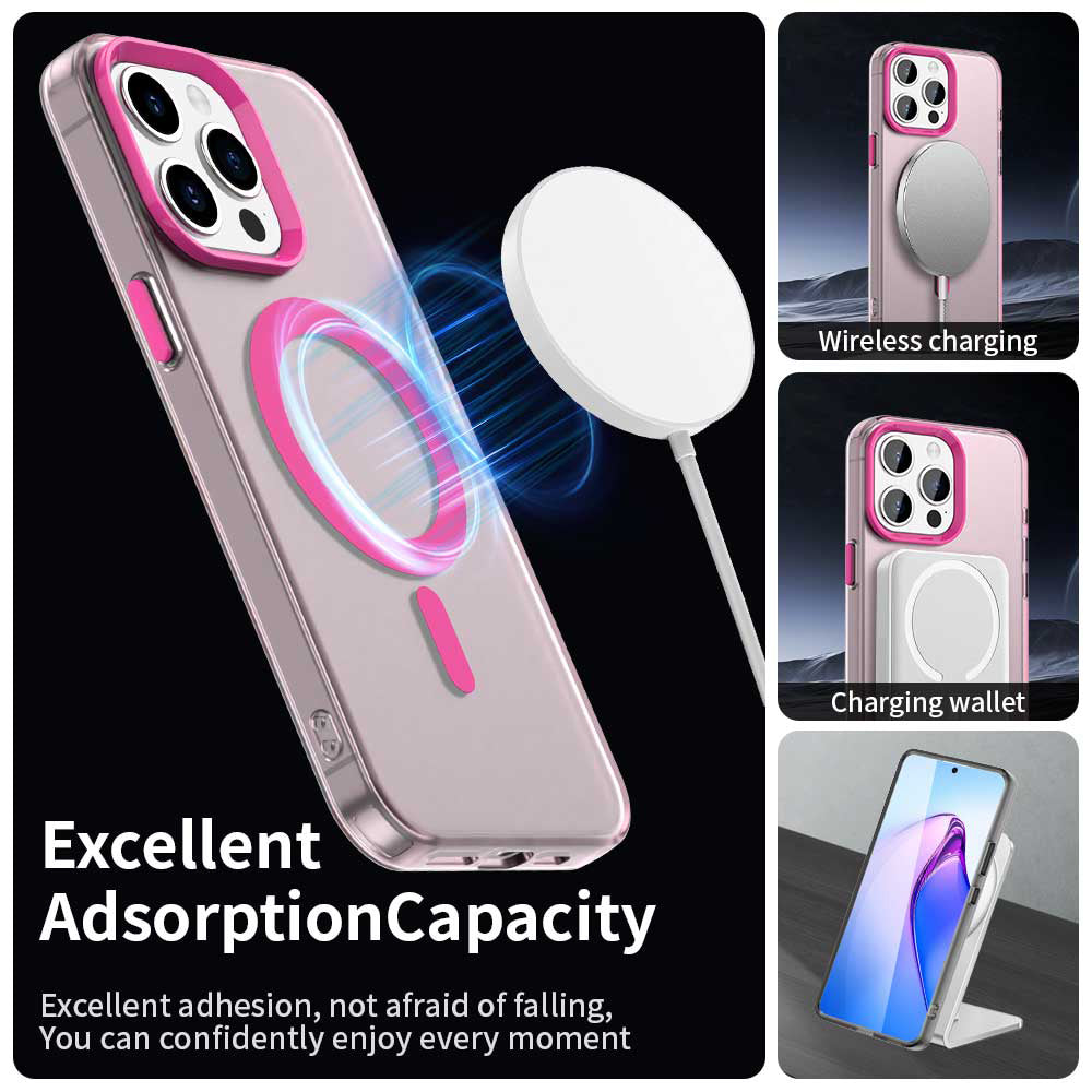 MagSafe-deksel for Apple iPhone 15 Pro, Techsuit, CandyCase, Rosa