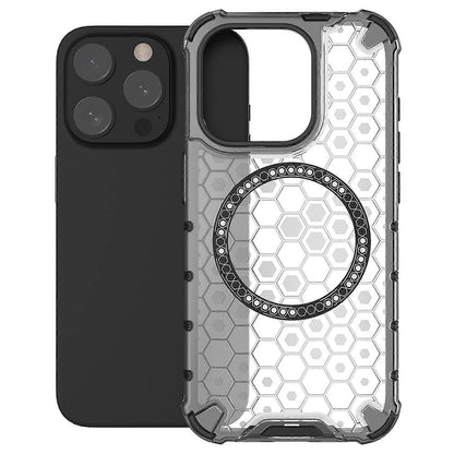 MagSafe-deksel for Apple iPhone 15 Pro, Techsuit, HoneyComb Shield, hvit