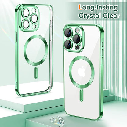 MagSafe-deksel for Apple iPhone 15 Pro, Techsuit, Luxury Crystal, Lys grønn