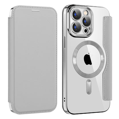 MagSafe-deksel for Apple iPhone 15 Pro, Techsuit, SmartMag Book, Grå