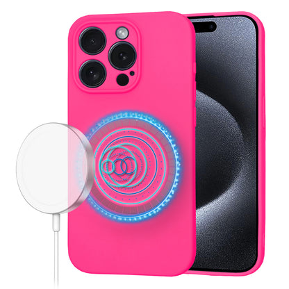 MagSafe-deksel for Apple iPhone 15 Pro, Techsuit, SoftFlex, Mørk Rosa