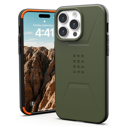 MagSafe-deksel for Apple iPhone 15 Pro, Urban Armor Gear, Civilian, Grønn