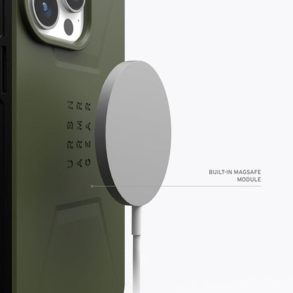 MagSafe-deksel for Apple iPhone 15 Pro, Urban Armor Gear, Civilian, Grønn