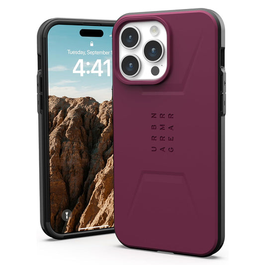 MagSafe-deksel for Apple iPhone 15 Pro, Urban Armor Gear, Civilian, Burgunder