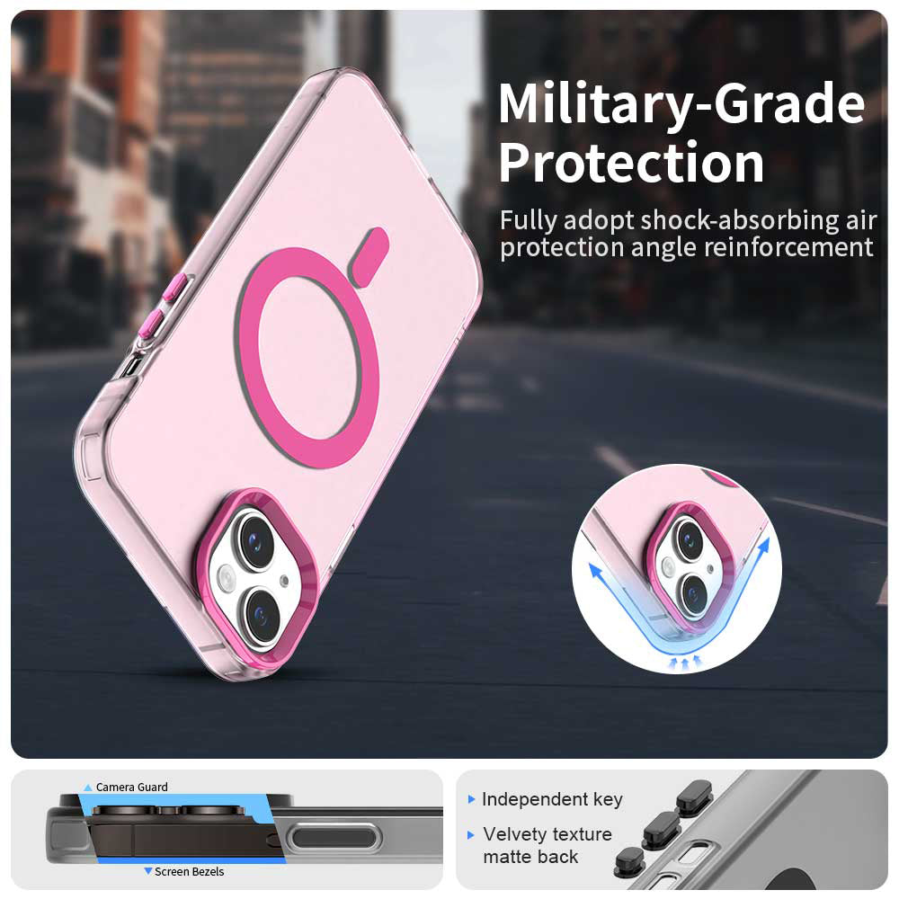 MagSafe-deksel for Apple iPhone 15, Techsuit, CandyCase, Rosa