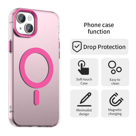 MagSafe-deksel for Apple iPhone 15, Techsuit, CandyCase, Rosa