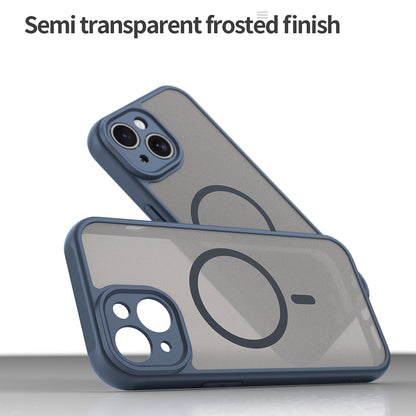MagSafe-deksel for Apple iPhone 15, Techsuit, HaloFrost II, Marineblå