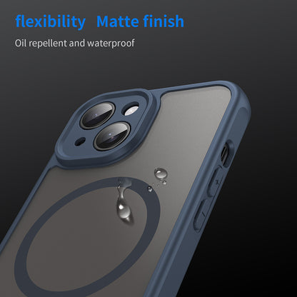 MagSafe-deksel for Apple iPhone 15, Techsuit, HaloFrost II, Marineblå