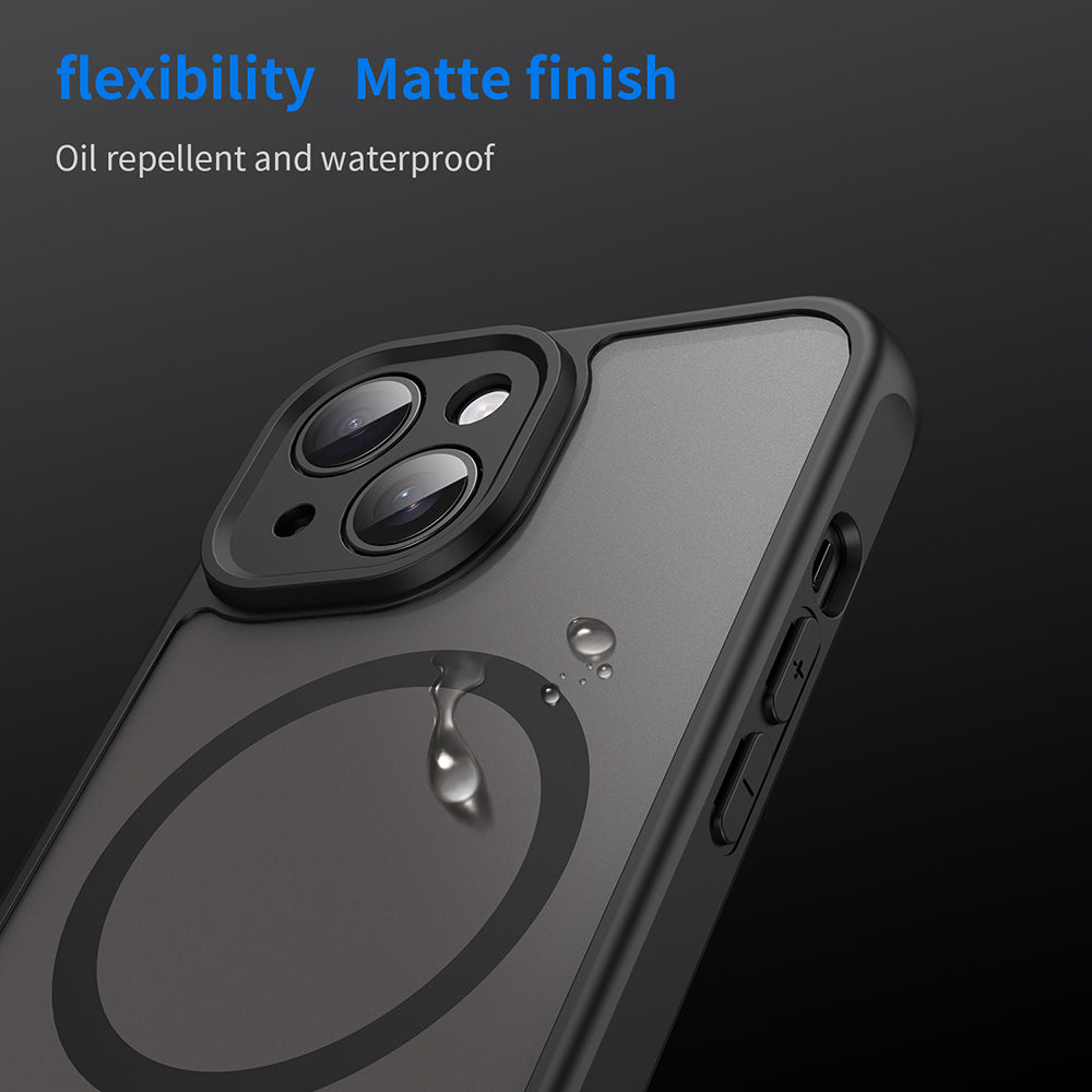 MagSafe-deksel for Apple iPhone 15, Techsuit, HaloFrost II, svart