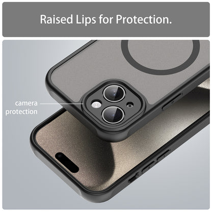 MagSafe-deksel for Apple iPhone 15, Techsuit, HaloFrost II, svart