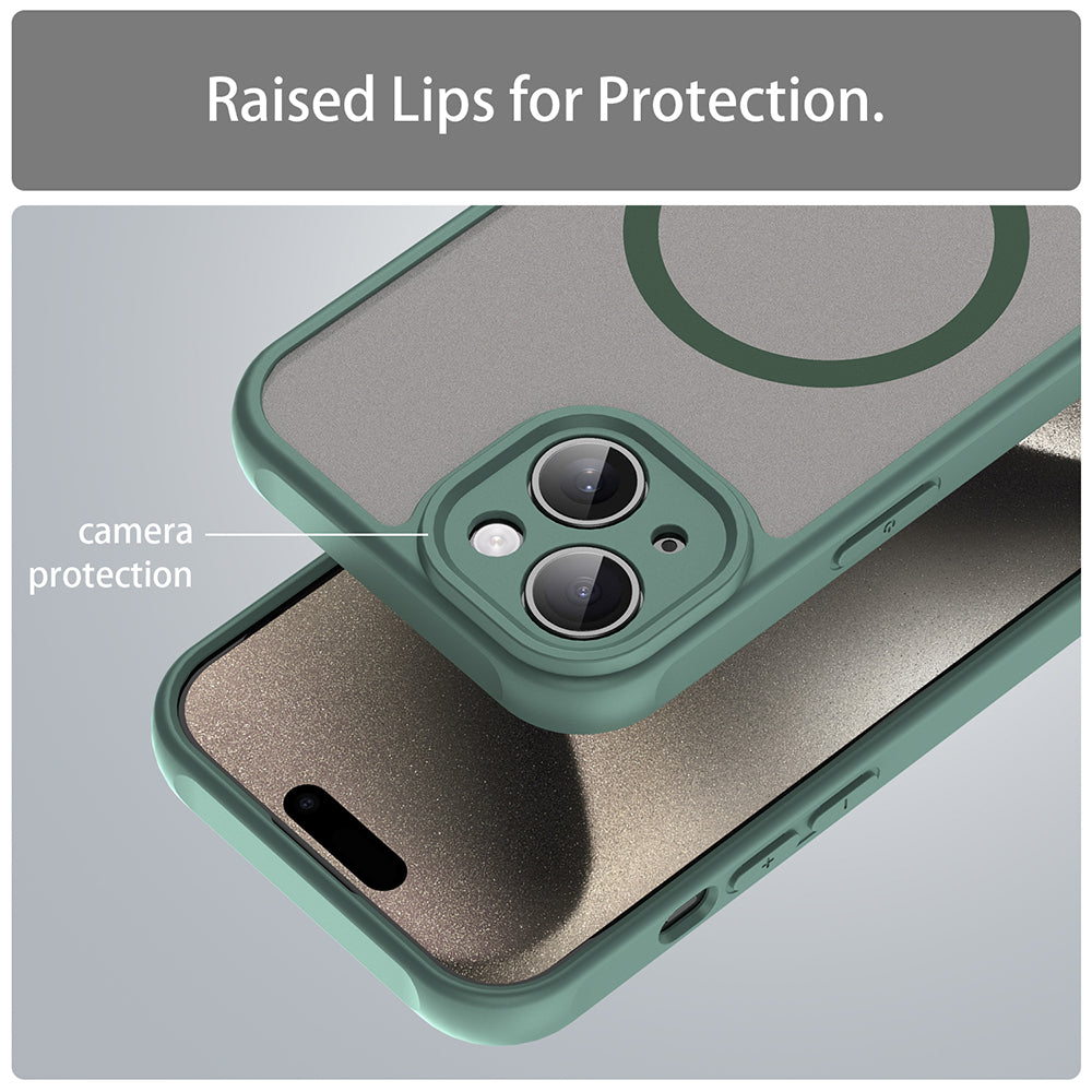 MagSafe-deksel for Apple iPhone 15, Techsuit, HaloFrost II, Grønn